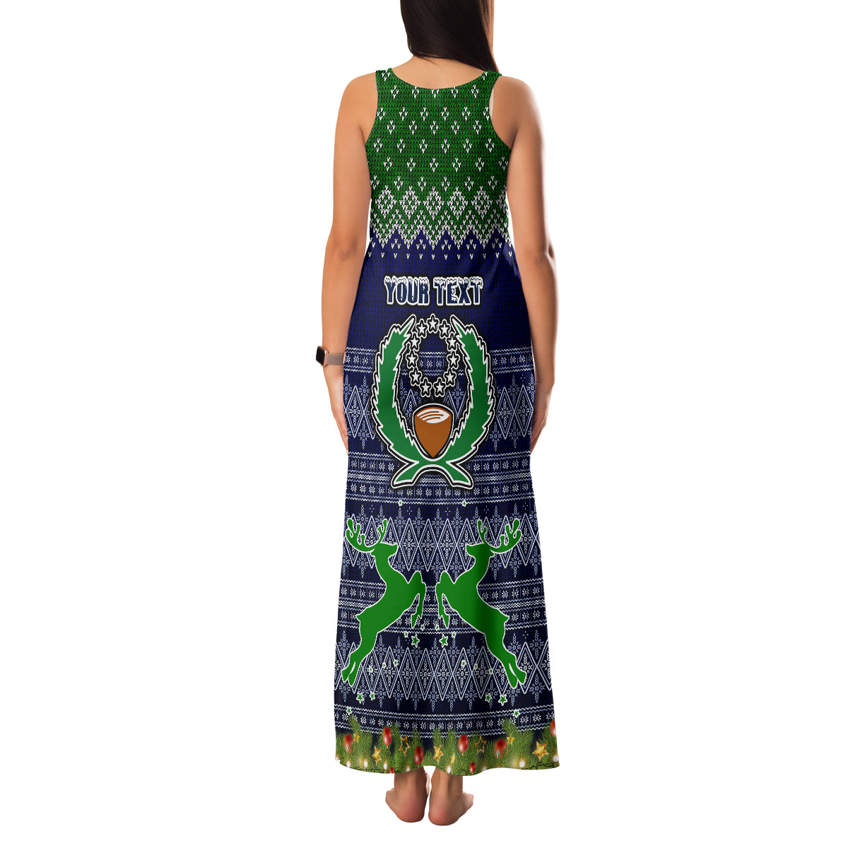 Personalised Pohnpei State Christmas Family Matching Tank Maxi Dress and Hawaiian Shirt Coat of Arms Beautiful Merry Xmas Snowflake LT03 - Polynesian Pride