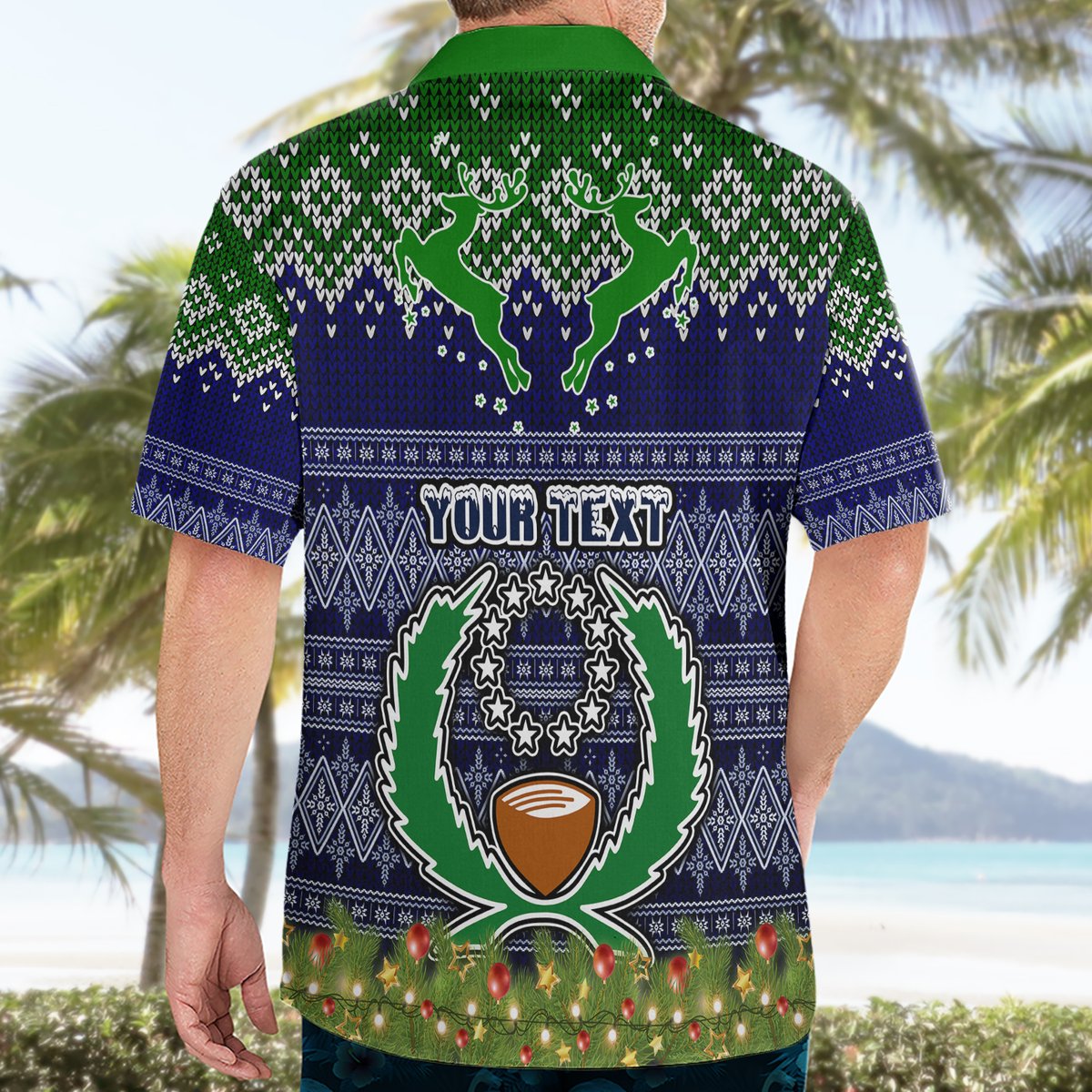 personalised-pohnpei-state-christmas-hawaiian-shirt-coat-of-arms-beautiful-merry-xmas-snowflake