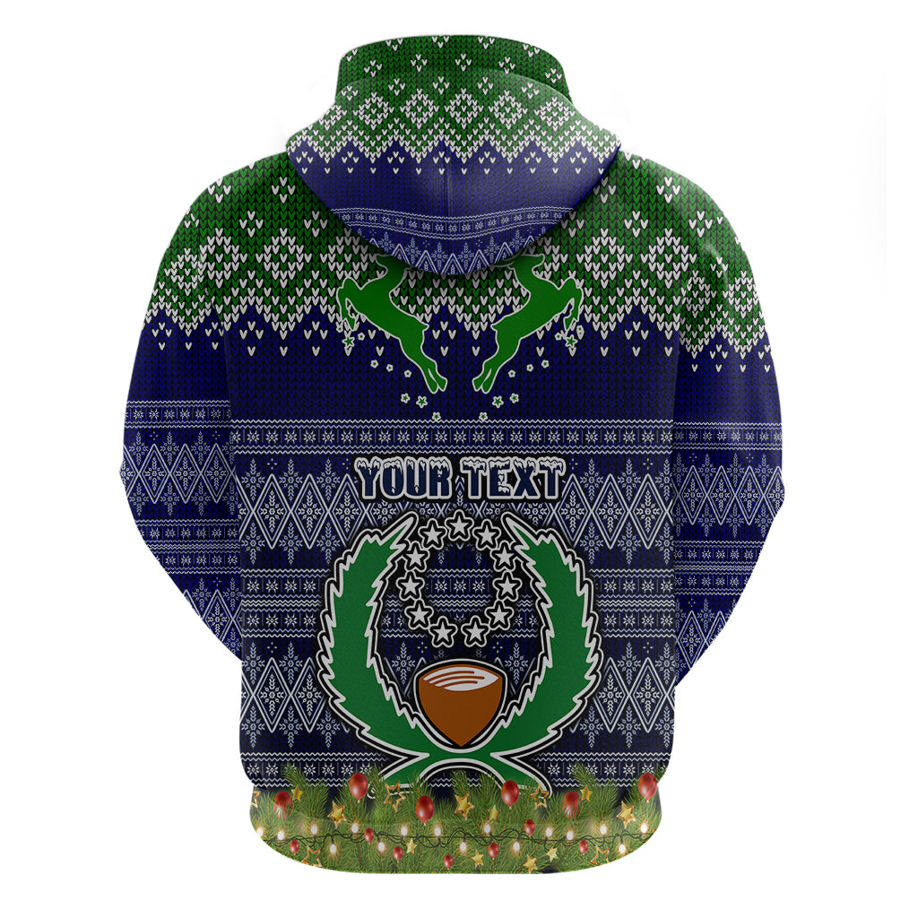 Personalised Pohnpei State Christmas Hoodie Coat of Arms Beautiful Merry Xmas Snowflake LT03 - Polynesian Pride