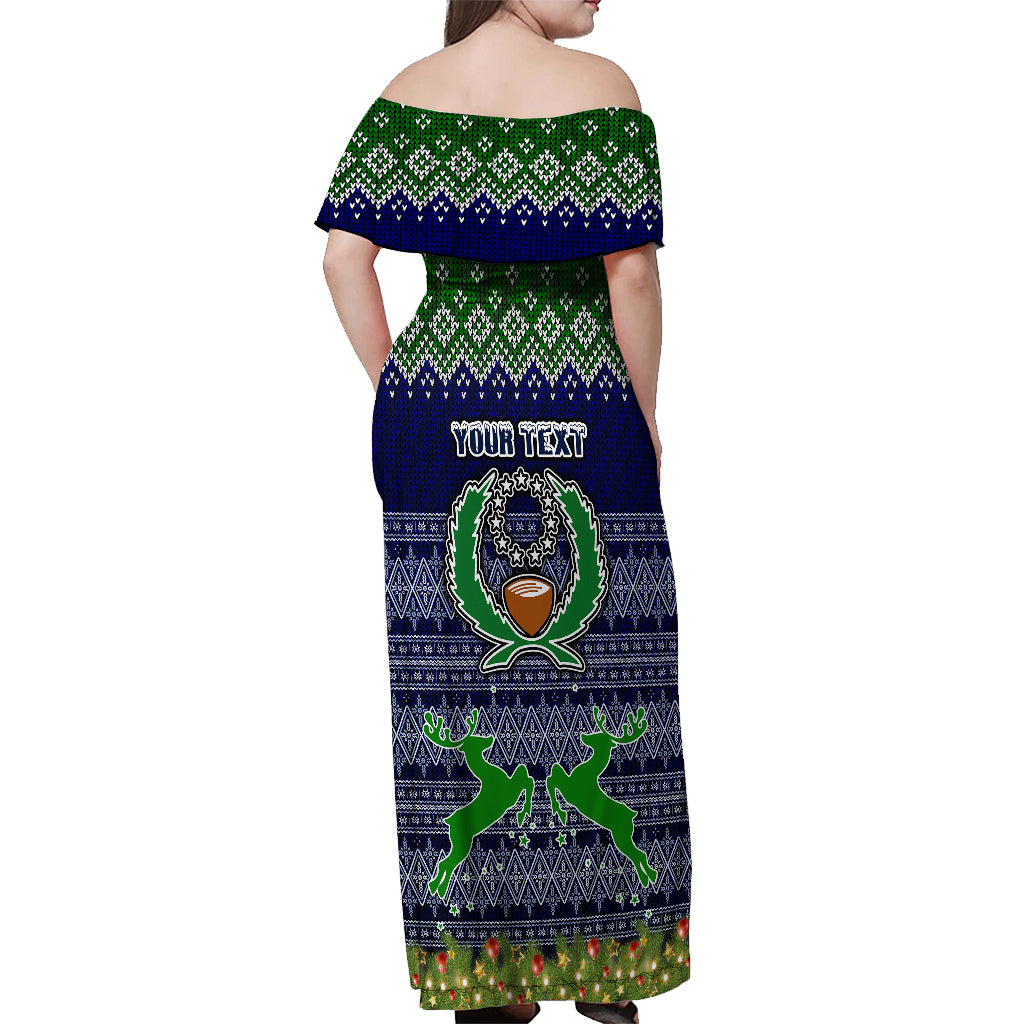 personalised-pohnpei-state-christmas-off-shoulder-maxi-dress-coat-of-arms-beautiful-merry-xmas-snowflake