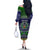 personalised-pohnpei-state-christmas-off-the-shoulder-long-sleeve-dress-coat-of-arms-beautiful-merry-xmas-snowflake
