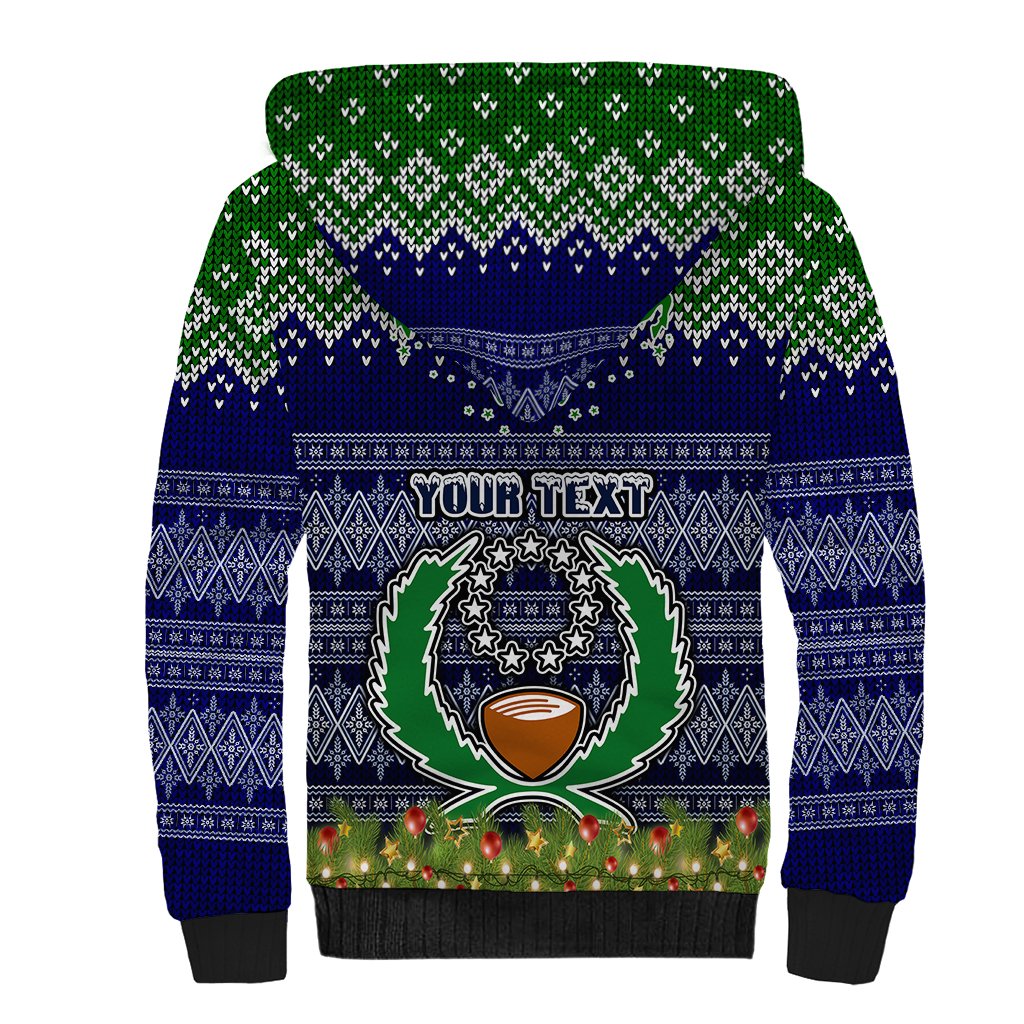 personalised-pohnpei-state-christmas-sherpa-hoodie-coat-of-arms-beautiful-merry-xmas-snowflake