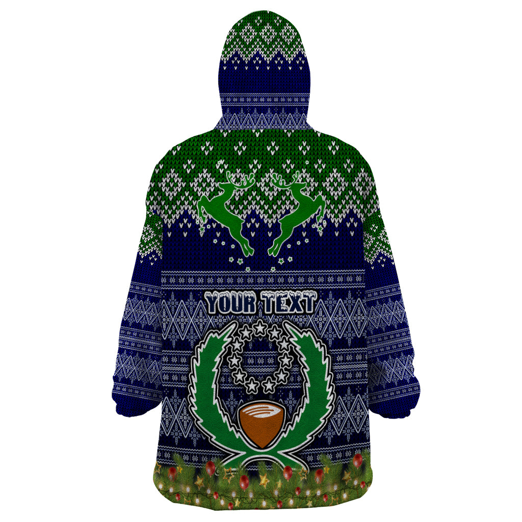 personalised-pohnpei-state-christmas-wearable-blanket-hoodie-coat-of-arms-beautiful-merry-xmas-snowflake