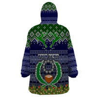 personalised-pohnpei-state-christmas-wearable-blanket-hoodie-coat-of-arms-beautiful-merry-xmas-snowflake