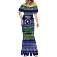 chuuk-state-christmas-mermaid-dress-coat-of-arms-beautiful-merry-xmas-snowflake