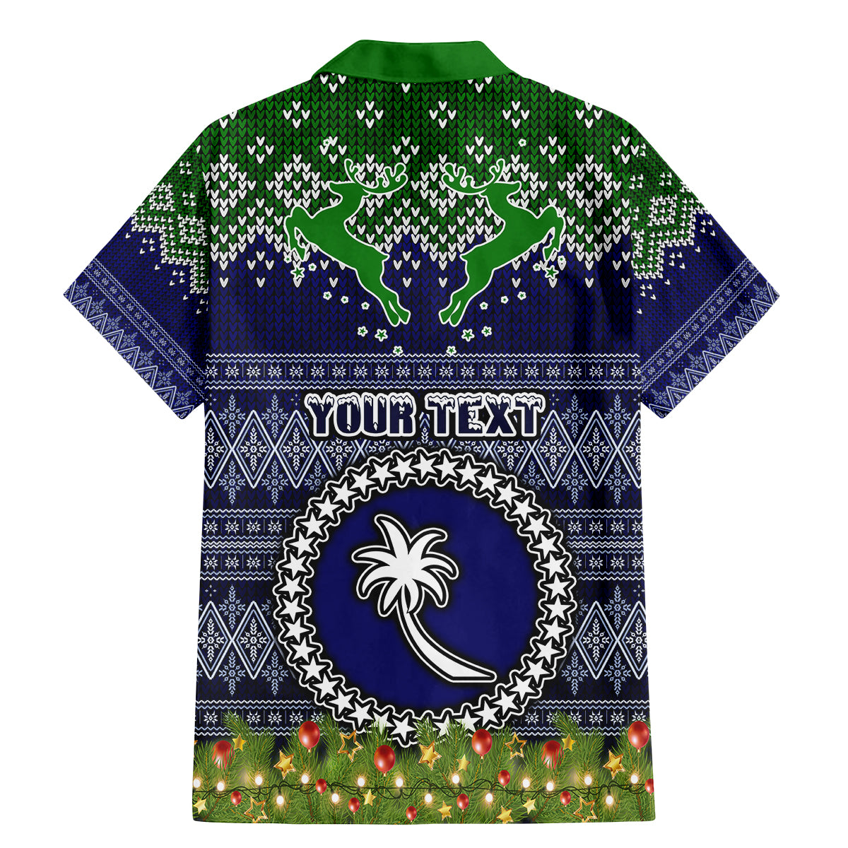 Personalised Chuuk State Christmas Family Matching Mermaid Dress and Hawaiian Shirt Coat of Arms Beautiful Merry Xmas Snowflake LT03 - Polynesian Pride