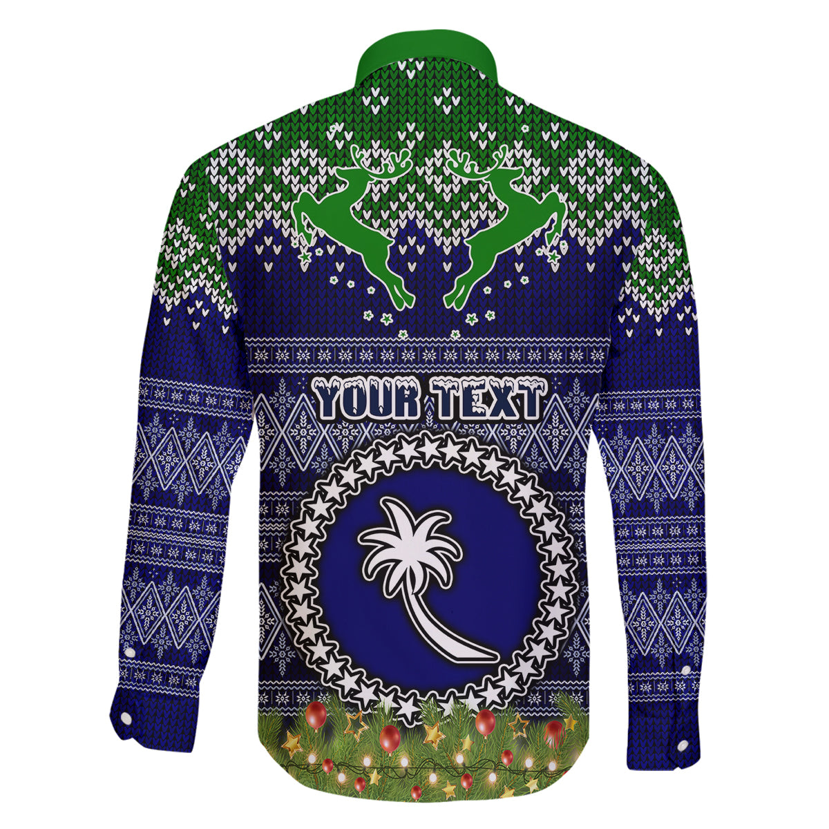 Personalised Chuuk State Christmas Family Matching Mermaid Dress and Hawaiian Shirt Coat of Arms Beautiful Merry Xmas Snowflake LT03 - Polynesian Pride