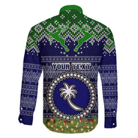 Personalised Chuuk State Christmas Family Matching Off Shoulder Maxi Dress and Hawaiian Shirt Coat of Arms Beautiful Merry Xmas Snowflake LT03 - Polynesian Pride
