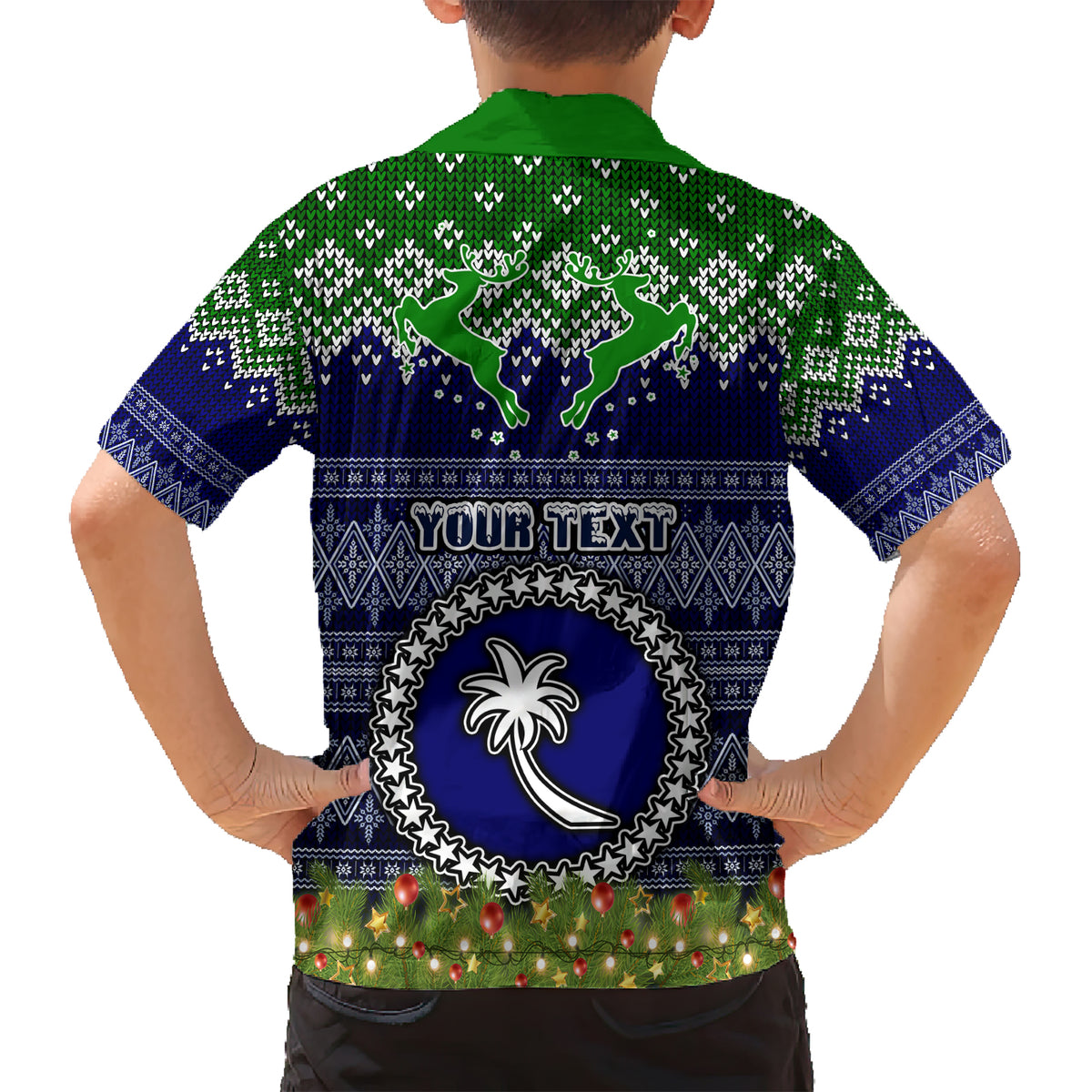 Personalised Chuuk State Christmas Family Matching Short Sleeve Bodycon Dress and Hawaiian Shirt Coat of Arms Beautiful Merry Xmas Snowflake LT03 - Polynesian Pride