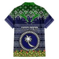 Personalised Chuuk State Christmas Family Matching Short Sleeve Bodycon Dress and Hawaiian Shirt Coat of Arms Beautiful Merry Xmas Snowflake LT03 - Polynesian Pride
