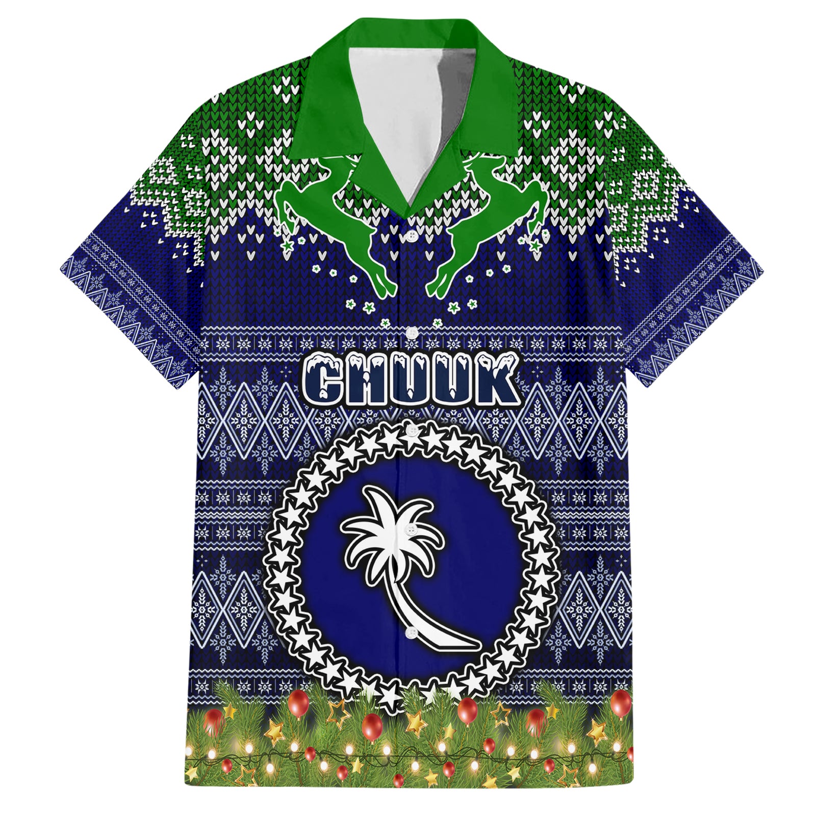 personalised-chuuk-state-christmas-hawaiian-shirt-coat-of-arms-beautiful-merry-xmas-snowflake