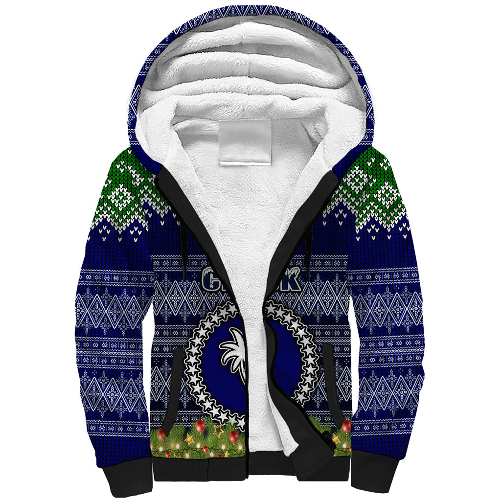 personalised-chuuk-state-christmas-sherpa-hoodie-coat-of-arms-beautiful-merry-xmas-snowflake