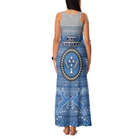 Kosrae Christmas Family Matching Tank Maxi Dress and Hawaiian Shirt Coat of Arms Beautiful Merry Xmas Snowflake LT03 - Polynesian Pride