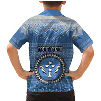Personalised Kosrae Christmas Family Matching Mermaid Dress and Hawaiian Shirt Coat of Arms Beautiful Merry Xmas Snowflake LT03 - Polynesian Pride