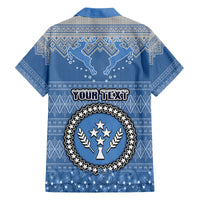 Personalised Kosrae Christmas Family Matching Off Shoulder Maxi Dress and Hawaiian Shirt Coat of Arms Beautiful Merry Xmas Snowflake LT03 - Polynesian Pride