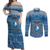 personalised-yap-christmas-couples-matching-off-shoulder-maxi-dress-and-long-sleeve-button-shirts-coat-of-arms-beautiful-merry-xmas-snowflake
