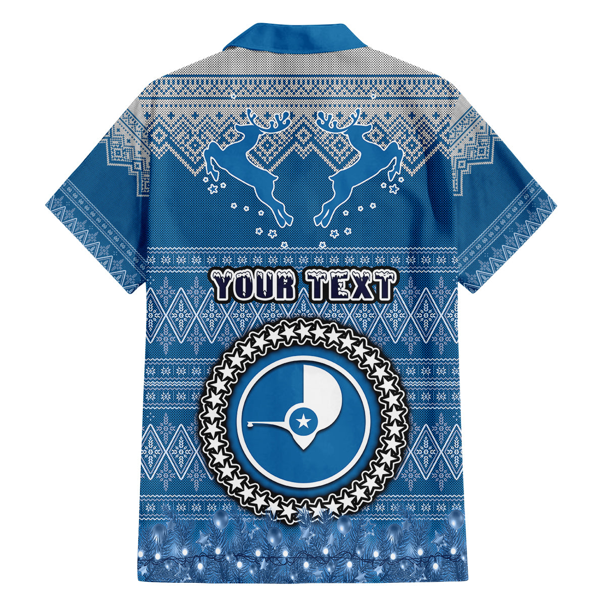 Personalised Yap Christmas Family Matching Long Sleeve Bodycon Dress and Hawaiian Shirt Coat of Arms Beautiful Merry Xmas Snowflake LT03 - Polynesian Pride