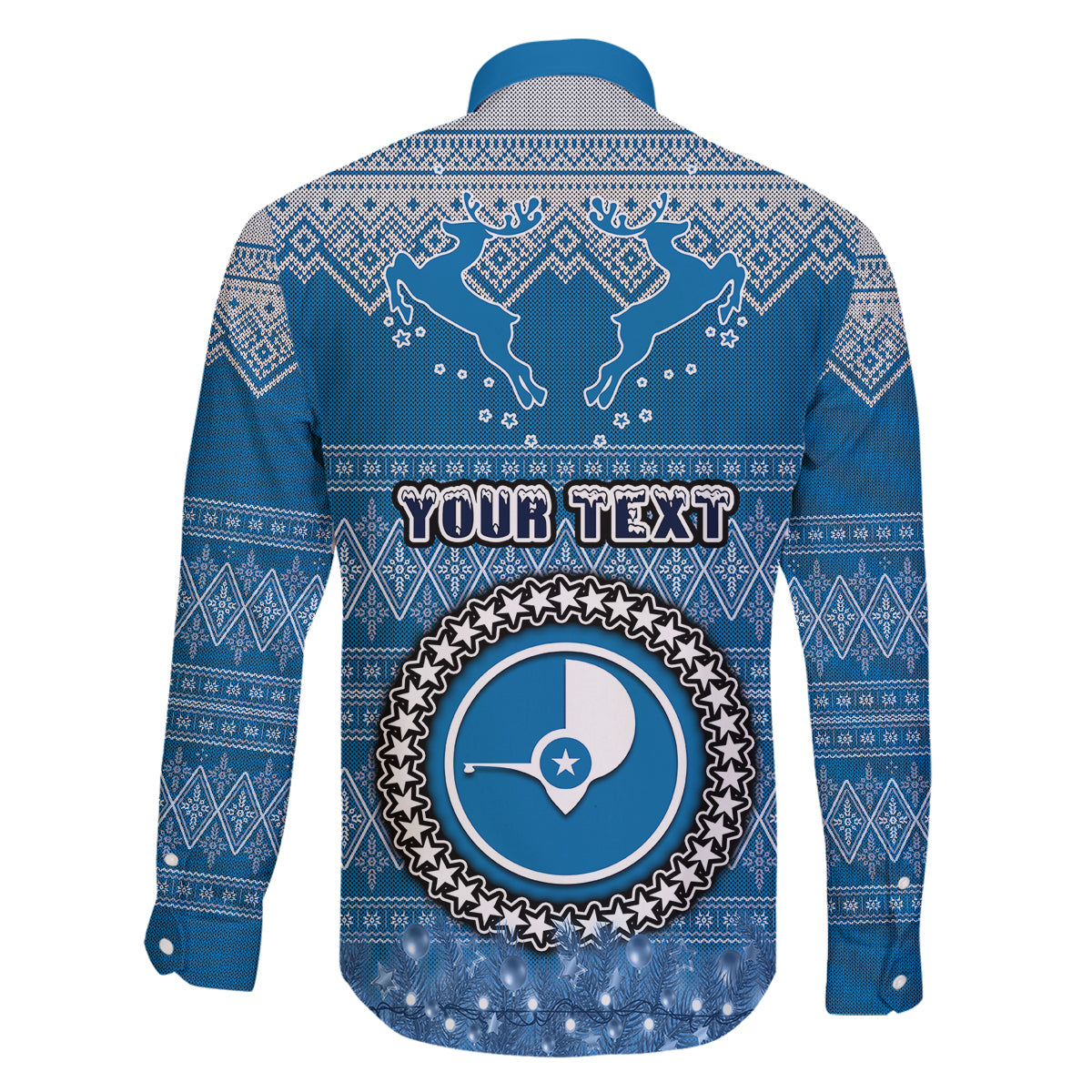 Personalised Yap Christmas Family Matching Off Shoulder Maxi Dress and Hawaiian Shirt Coat of Arms Beautiful Merry Xmas Snowflake LT03 - Polynesian Pride