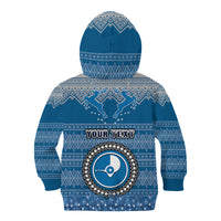 Personalised Yap Christmas Kid Hoodie Coat of Arms Beautiful Merry Xmas Snowflake LT03 - Polynesian Pride