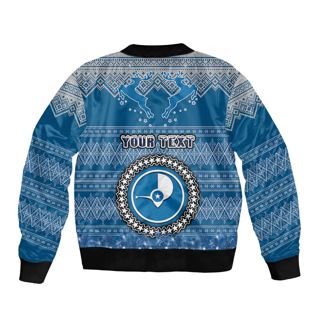personalised-yap-christmas-sleeve-zip-bomber-jacket-coat-of-arms-beautiful-merry-xmas-snowflake
