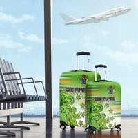 Cook Islands Va'a Race Luggage Cover Te Tatau Tattoos Sporty Style Green-White Color - Polynesian Pride