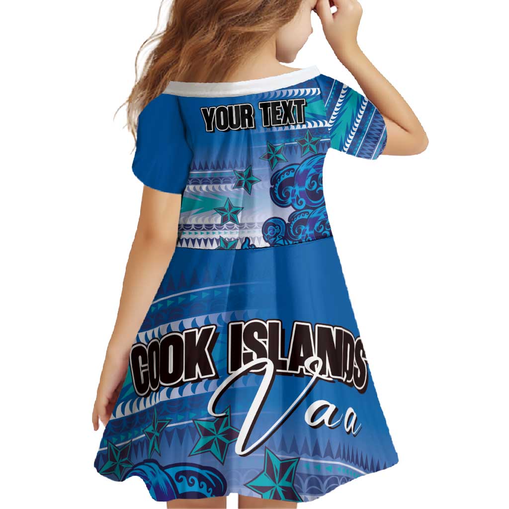 Personalised Cook Islands Va'a Race Family Matching Off Shoulder Maxi Dress and Hawaiian Shirt Te Tatau Tattoos Sporty Style Light Blue Color LT03 - Polynesian Pride