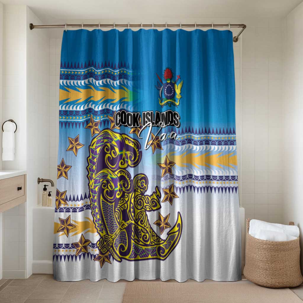 Cook Islands Va'a Race Bathroom Set Te Tatau Tattoos Sporty Style Glory Blue Color - Polynesian Pride