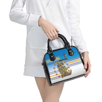 Cook Islands Va'a Race Shoulder Handbag Te Tatau Tattoos Sporty Style Glory Blue Color - Polynesian Pride