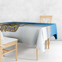 Cook Islands Va'a Race Tablecloth Te Tatau Tattoos Sporty Style Glory Blue Color LT03 - Polynesian Pride