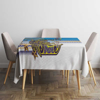 Cook Islands Va'a Race Tablecloth Te Tatau Tattoos Sporty Style Glory Blue Color LT03 - Polynesian Pride