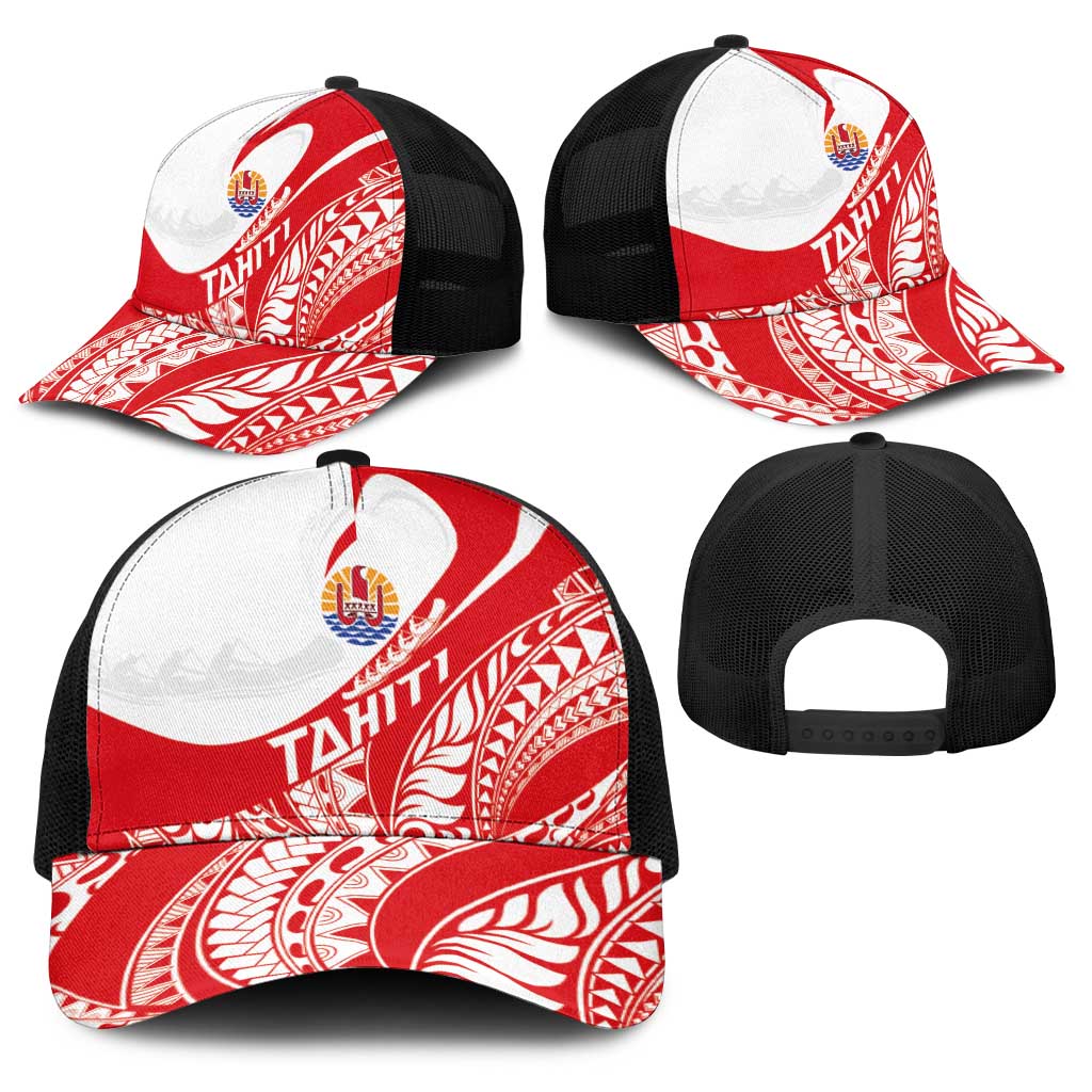 Tahiti Va'a Race Baseball Net Cap Polynesian Tattoos Sporty Style - Polynesian Pride