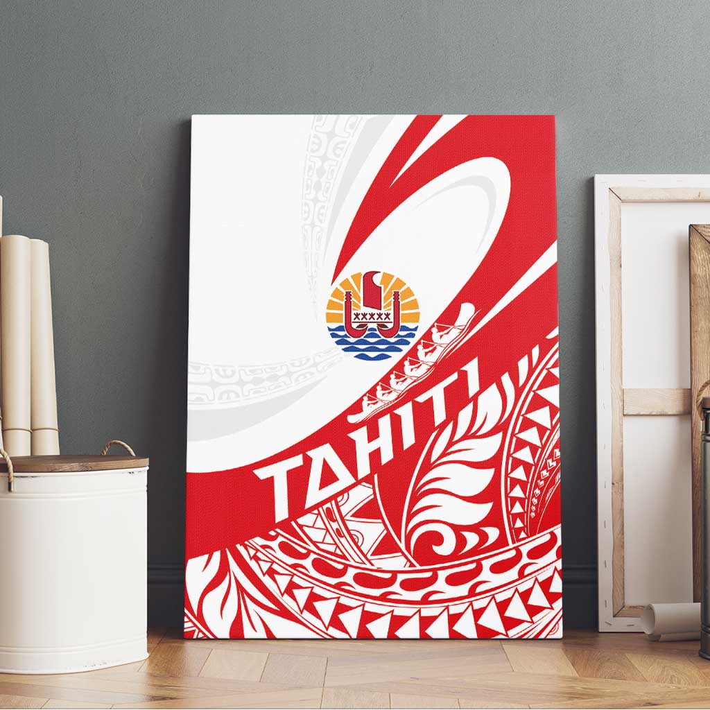 Tahiti Va'a Race Canvas Wall Art Polynesian Tattoos Sporty Style - Polynesian Pride