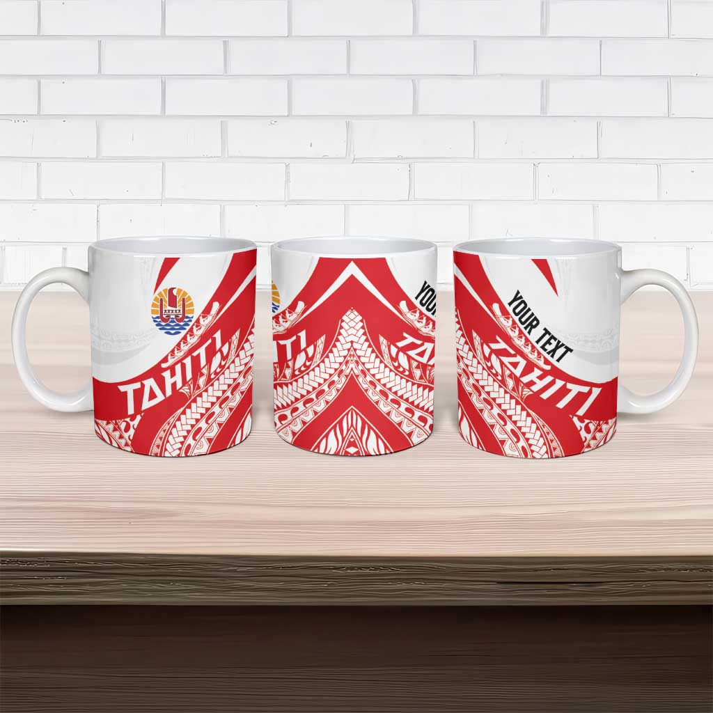 Personalised Tahiti Va'a Race Ceramic Mug Polynesian Tattoos Sporty Style LT03 - Polynesian Pride