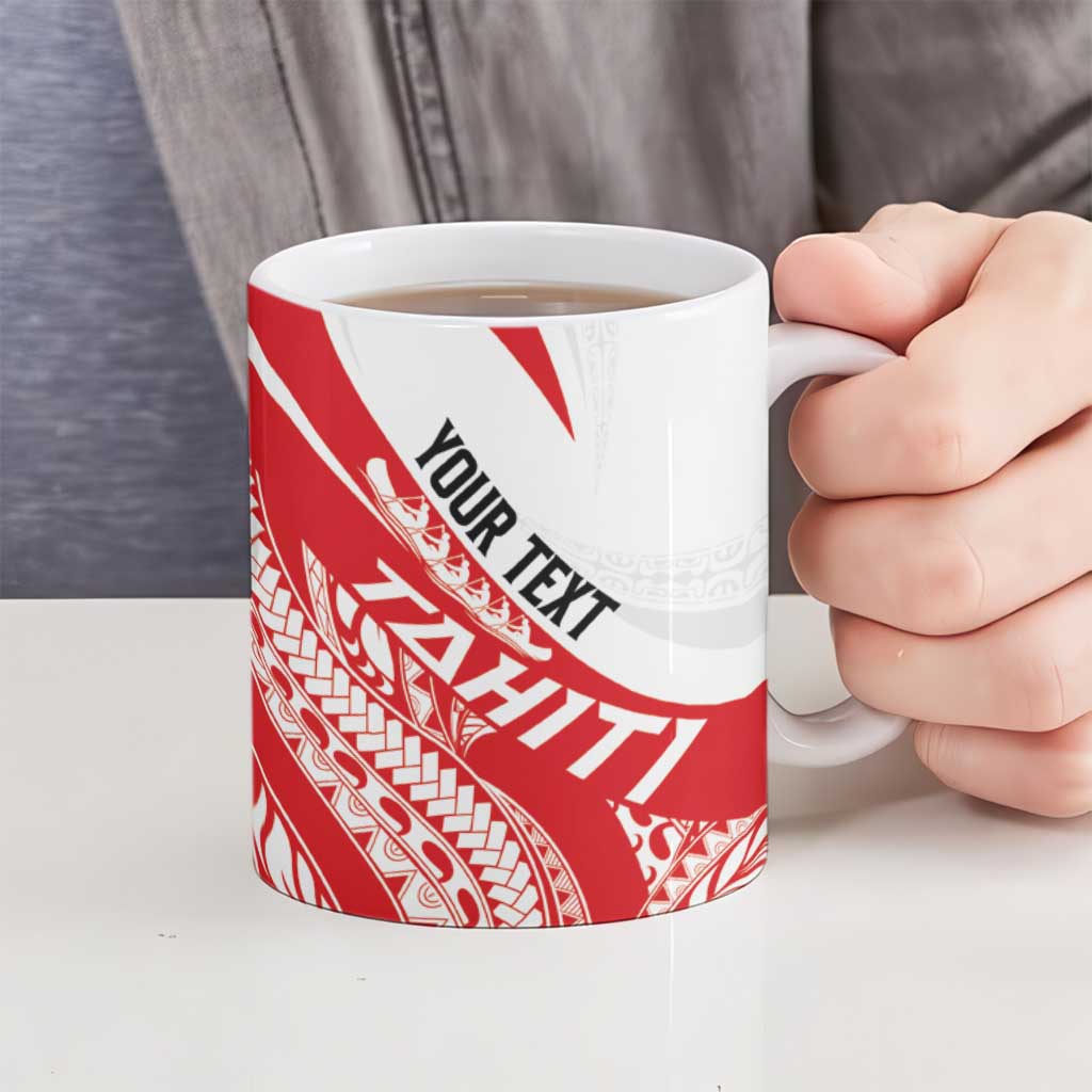 Personalised Tahiti Va'a Race Ceramic Mug Polynesian Tattoos Sporty Style LT03 - Polynesian Pride