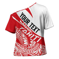 Personalised Tahiti Va'a Race Cross Shoulder Shirt Polynesian Tattoos Sporty Style LT03 - Polynesian Pride