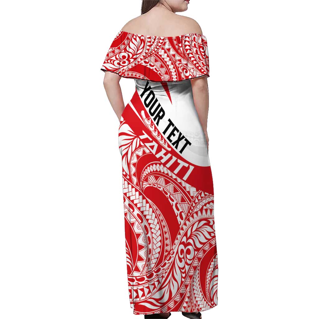 Personalised Tahiti Va'a Race Family Matching Off Shoulder Maxi Dress and Hawaiian Shirt Polynesian Tattoos Sporty Style LT03 - Polynesian Pride
