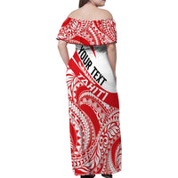 Personalised Tahiti Va'a Race Family Matching Off Shoulder Maxi Dress and Hawaiian Shirt Polynesian Tattoos Sporty Style LT03 - Polynesian Pride