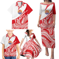Personalised Tahiti Va'a Race Family Matching Puletasi and Hawaiian Shirt Polynesian Tattoos Sporty Style LT03 - Polynesian Pride
