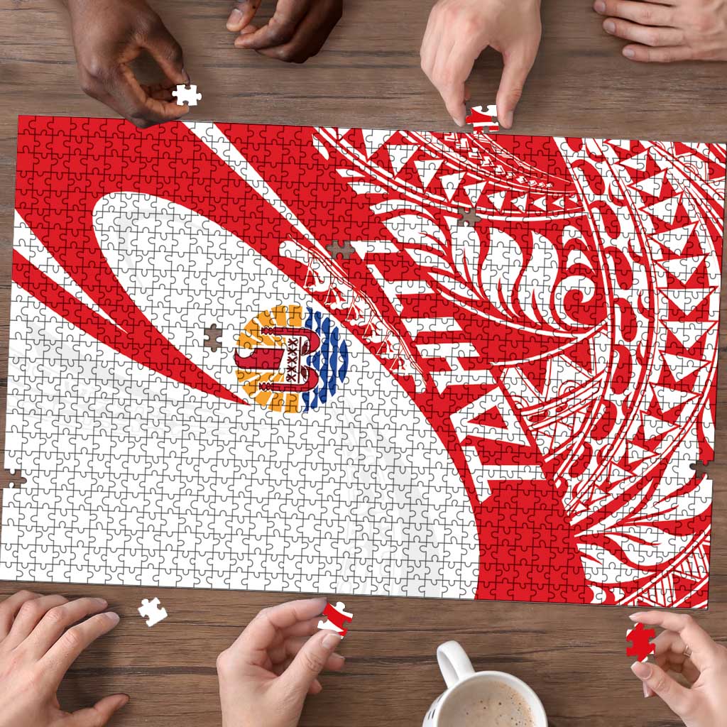 Tahiti Va'a Race Puzzle Polynesian Tattoos Sporty Style LT03 - Polynesian Pride