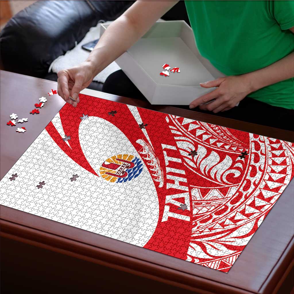 Tahiti Va'a Race Puzzle Polynesian Tattoos Sporty Style LT03 - Polynesian Pride