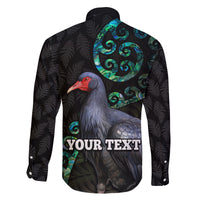 Custom Pukeko New Zealand Family Matching Puletasi Dress and Hawaiian Shirt Koru Papua Shell with Silver Fern Pattern LT03 - Polynesian Pride