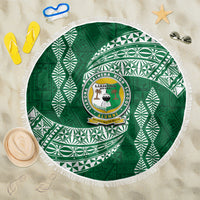 Tonga Lahaina High School Beach Blanket Traditional Ngatu and Polynesian Pattern LT03 One Size 150cm Green - Polynesian Pride