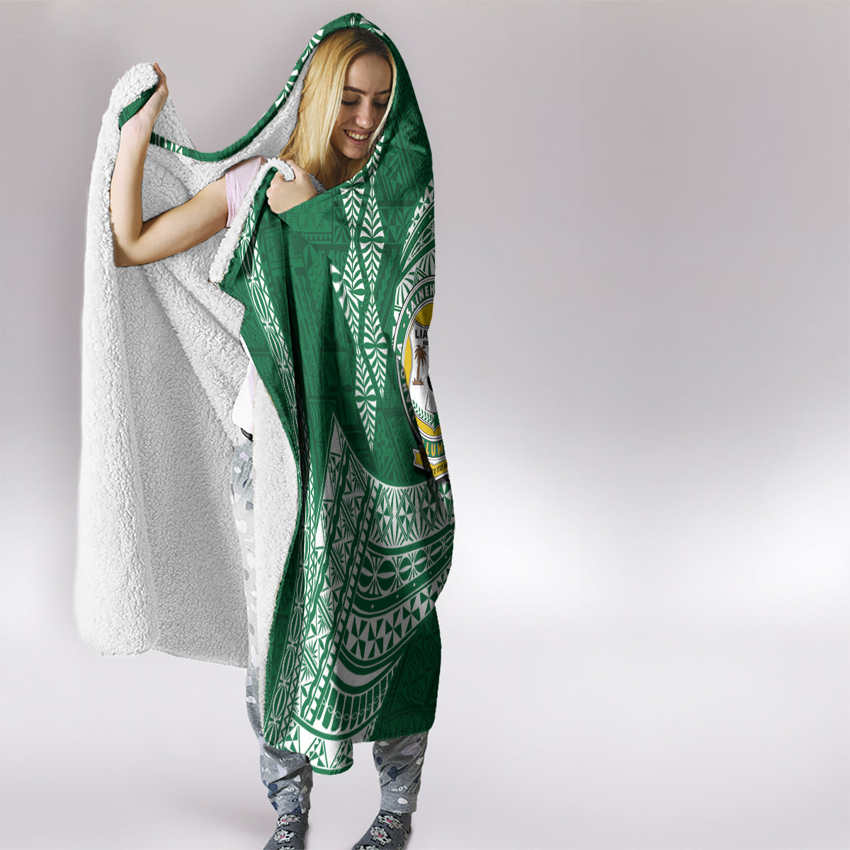 Tonga Lahaina High School Hooded Blanket Traditional Ngatu and Polynesian Pattern LT03 - Polynesian Pride