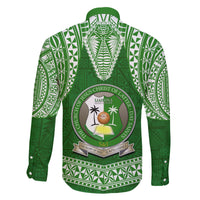 Tonga Liahona High School Family Matching Long Sleeve Bodycon Dress and Hawaiian Shirt Traditional Ngatu and Polynesian Pattern LT03 - Polynesian Pride
