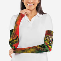 Aotearoa One Love Arm Sleeves Reggae Lion with Kakahu Huruhuru
