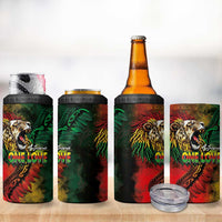 Aotearoa One Love 4 in 1 Can Cooler Tumbler Reggae Lion with Kakahu Huruhuru