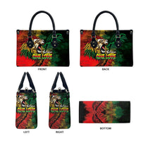 Aotearoa One Love Leather Bag Reggae Lion with Kakahu Huruhuru