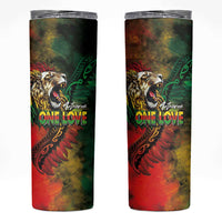 Aotearoa One Love Skinny Tumbler Reggae Lion with Kakahu Huruhuru