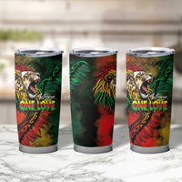 Aotearoa One Love Tumbler Cup Reggae Lion with Kakahu Huruhuru