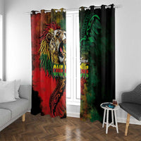 Aotearoa One Love Window Curtain Reggae Lion with Kakahu Huruhuru